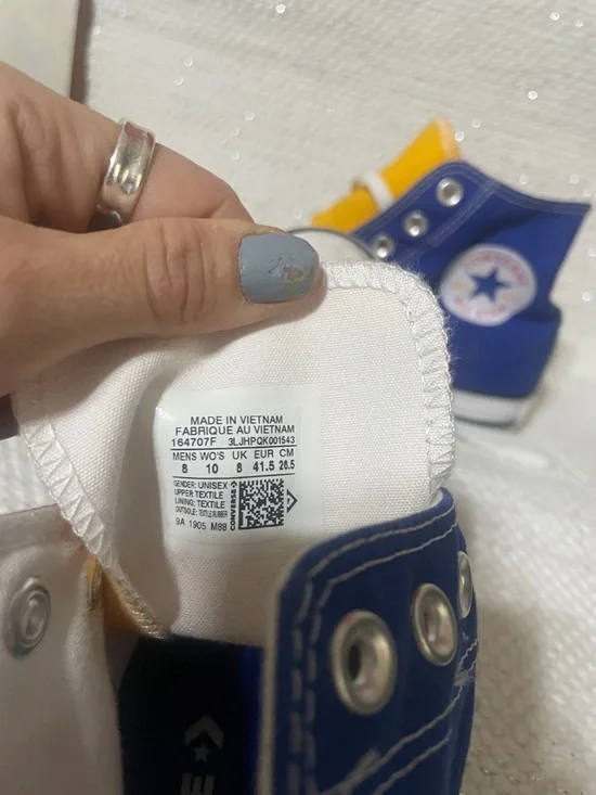 Converse Kids Blue High-Top Sneakers with Yellow & Green Accents - Picture 6 of 6